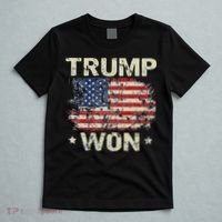 Trump Won 4th of July American Flag T-Shirt thumb 5