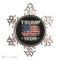 Trump Won 4th of July American Flag Ornament thumb 0