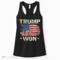 Trump Won 4th of July American Flag Women's Tank Top thumb 0