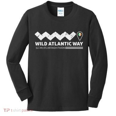 The Wild Atlantic Way Ireland Coastal Route, Kids Long Sleeve Shirt