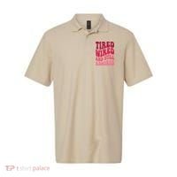 Tired Wired And Still Admired Mothers Day Mom Quote Funny Polo thumb 0