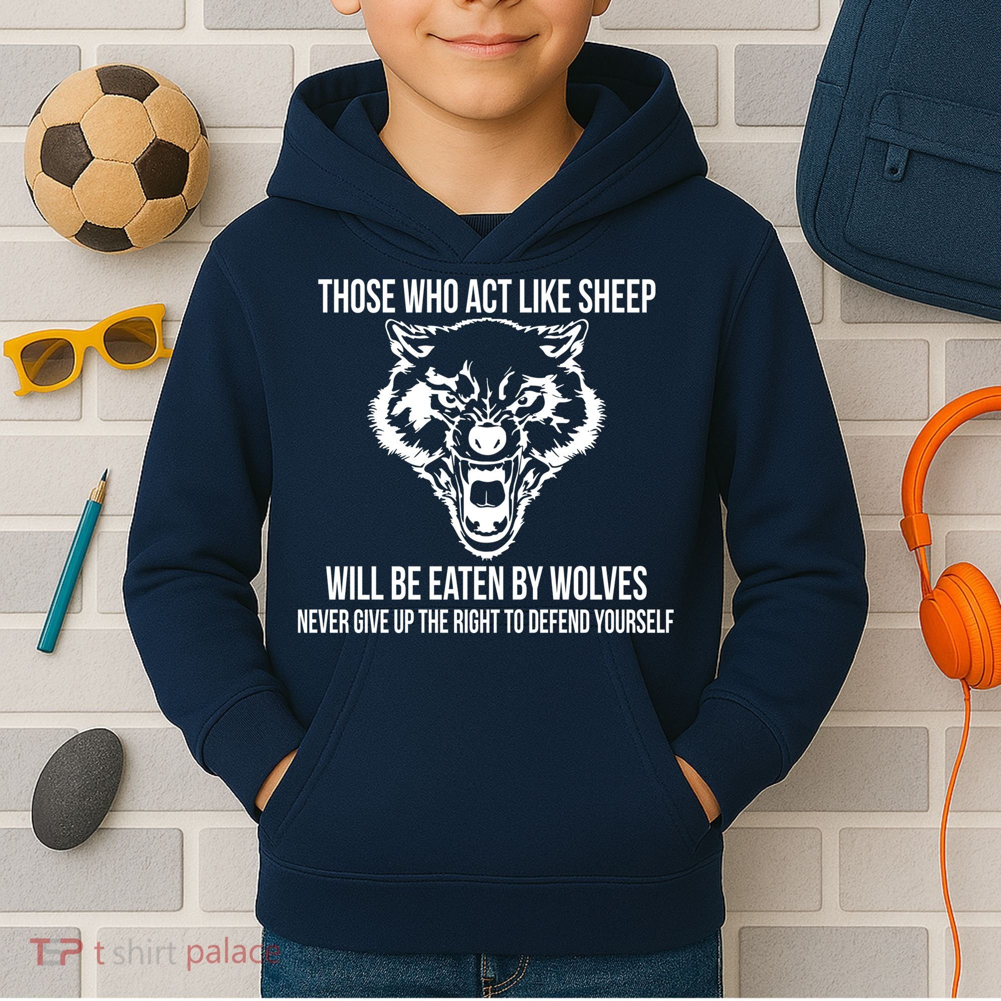 Those Who Act Like Sheep Eaten By Wolves Kids Hoodie