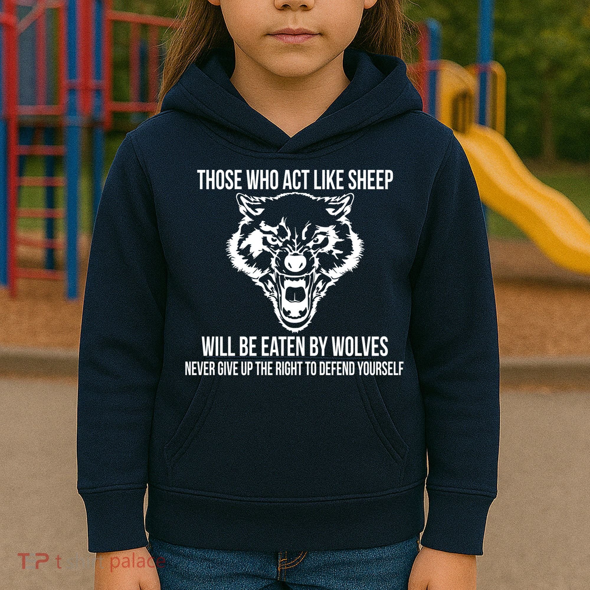 Those Who Act Like Sheep Eaten By Wolves Kids Hoodie