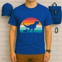 Trex Walking A Dog Funny Pembroke Welsh Corgi Lover Dog Dad Gift T-Shirt thumb 6