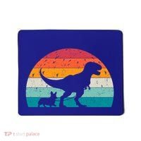 Trex Walking A Dog Funny Pembroke Welsh Corgi Lover Dog Dad Gift Mousepad thumb 0
