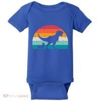 Trex Walking A Dog Funny Pembroke Welsh Corgi Lover Dog Dad Gift Baby Bodysuit thumb 0