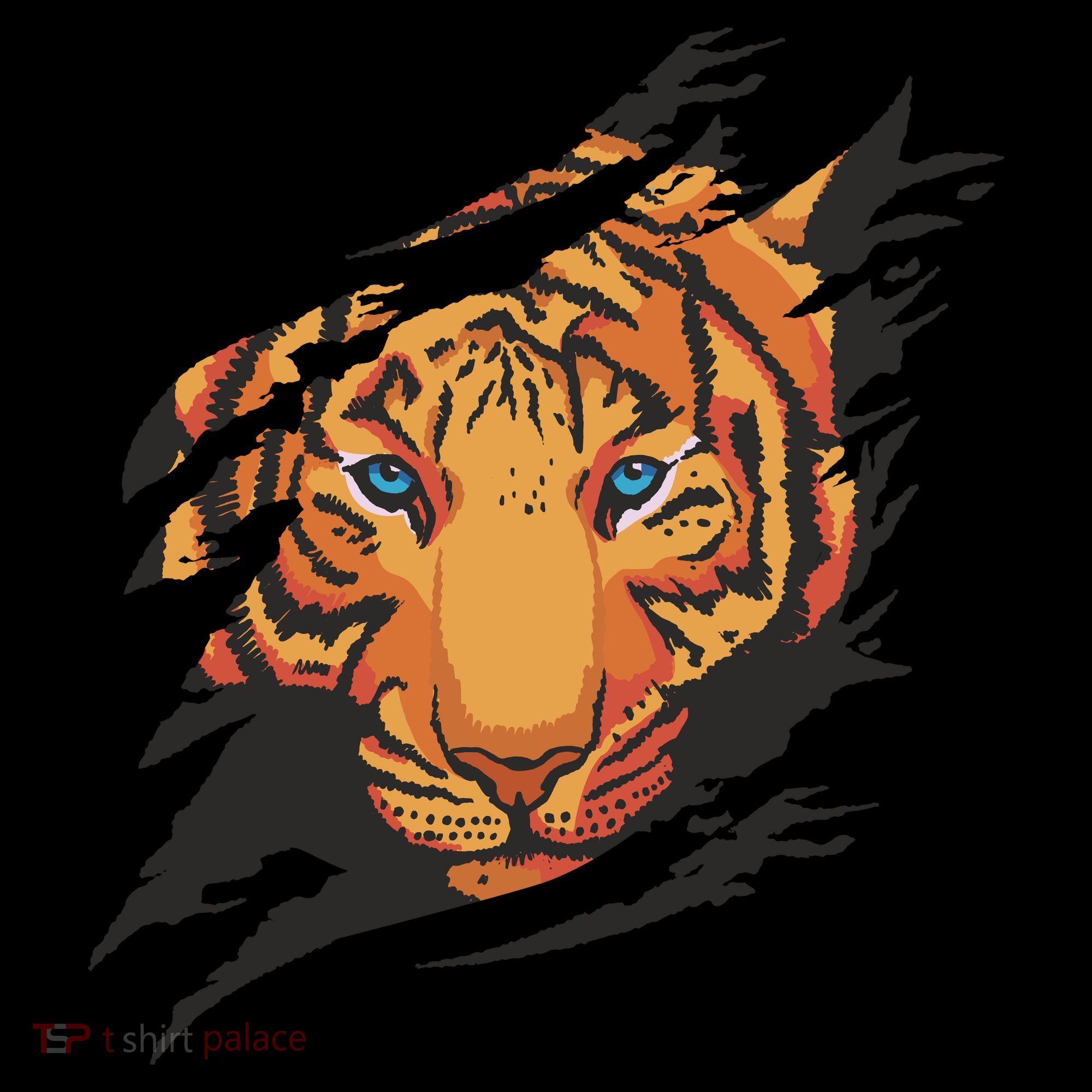 Tiger Wild Animal Ripped Coaster