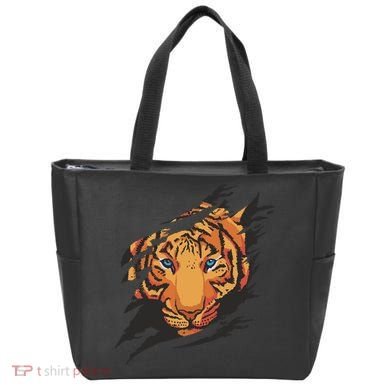 Tiger Wild Animal Ripped Tote Bag