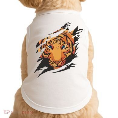 Tiger Wild Animal Ripped Doggie Tank