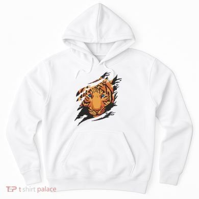 Tiger Wild Animal Ripped Hoodie