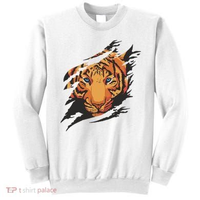Tiger Wild Animal Ripped Sweatshirt