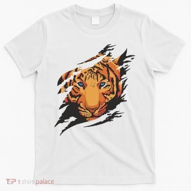 Tiger Wild Animal Ripped T-Shirt