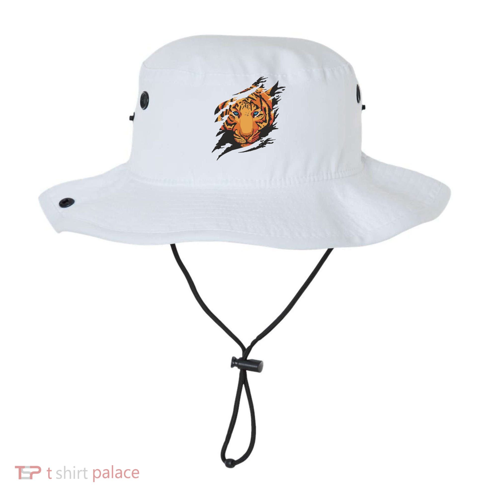 Tiger Wild Animal Ripped Bucket Hat