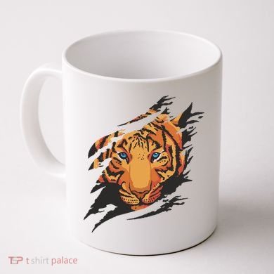 Tiger Wild Animal Ripped Coffee Mug