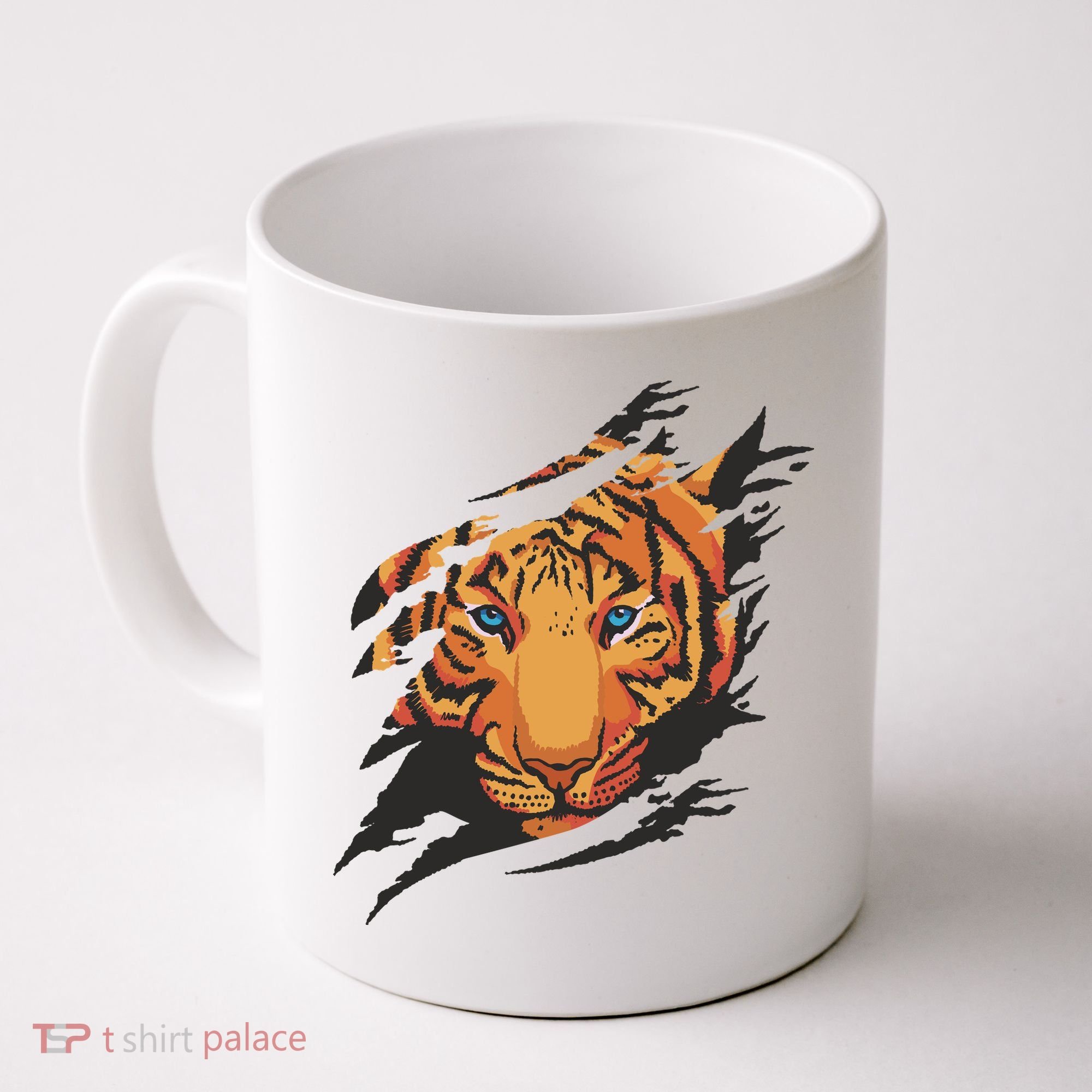 Tiger Wild Animal Ripped Coffee Mug
