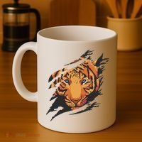 Tiger Wild Animal Ripped Coffee Mug thumb 4