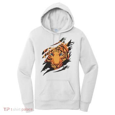 Tiger Wild Animal Ripped Women's Hoodie