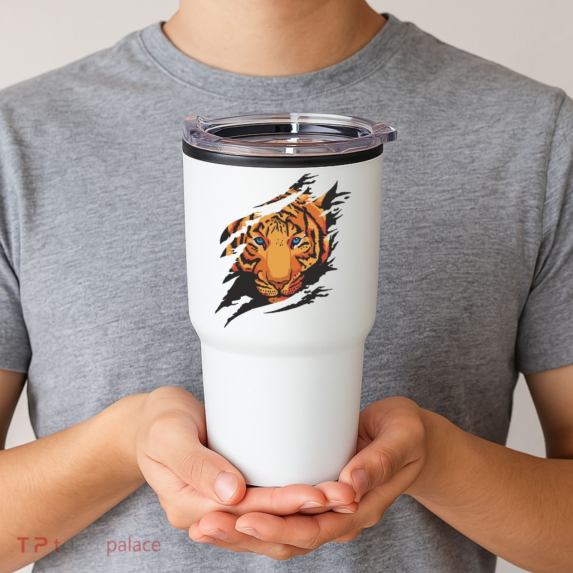 Tiger Wild Animal Ripped Tumbler