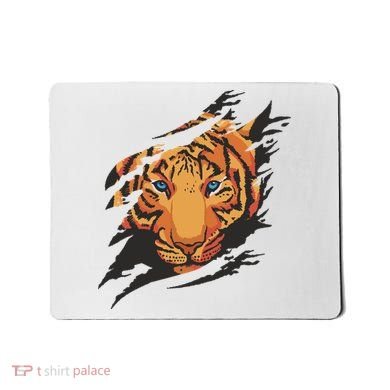 Tiger Wild Animal Ripped Mousepad