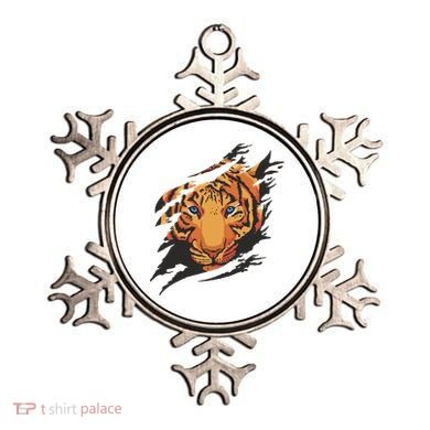 Tiger Wild Animal Ripped Ornament