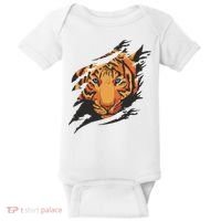 Tiger Wild Animal Ripped Baby Bodysuit thumb 0