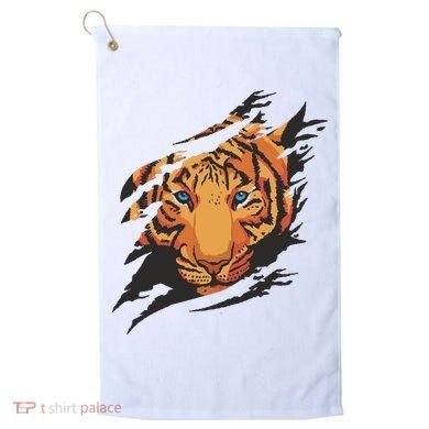 Tiger Wild Animal Ripped Golf Towel