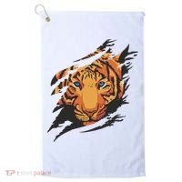 Tiger Wild Animal Ripped Golf Towel thumb 0