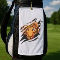 Tiger Wild Animal Ripped Golf Towel thumb 2