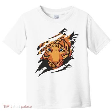 Tiger Wild Animal Ripped Toddler T-Shirt