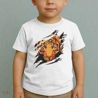 Tiger Wild Animal Ripped Toddler T-Shirt thumb 2