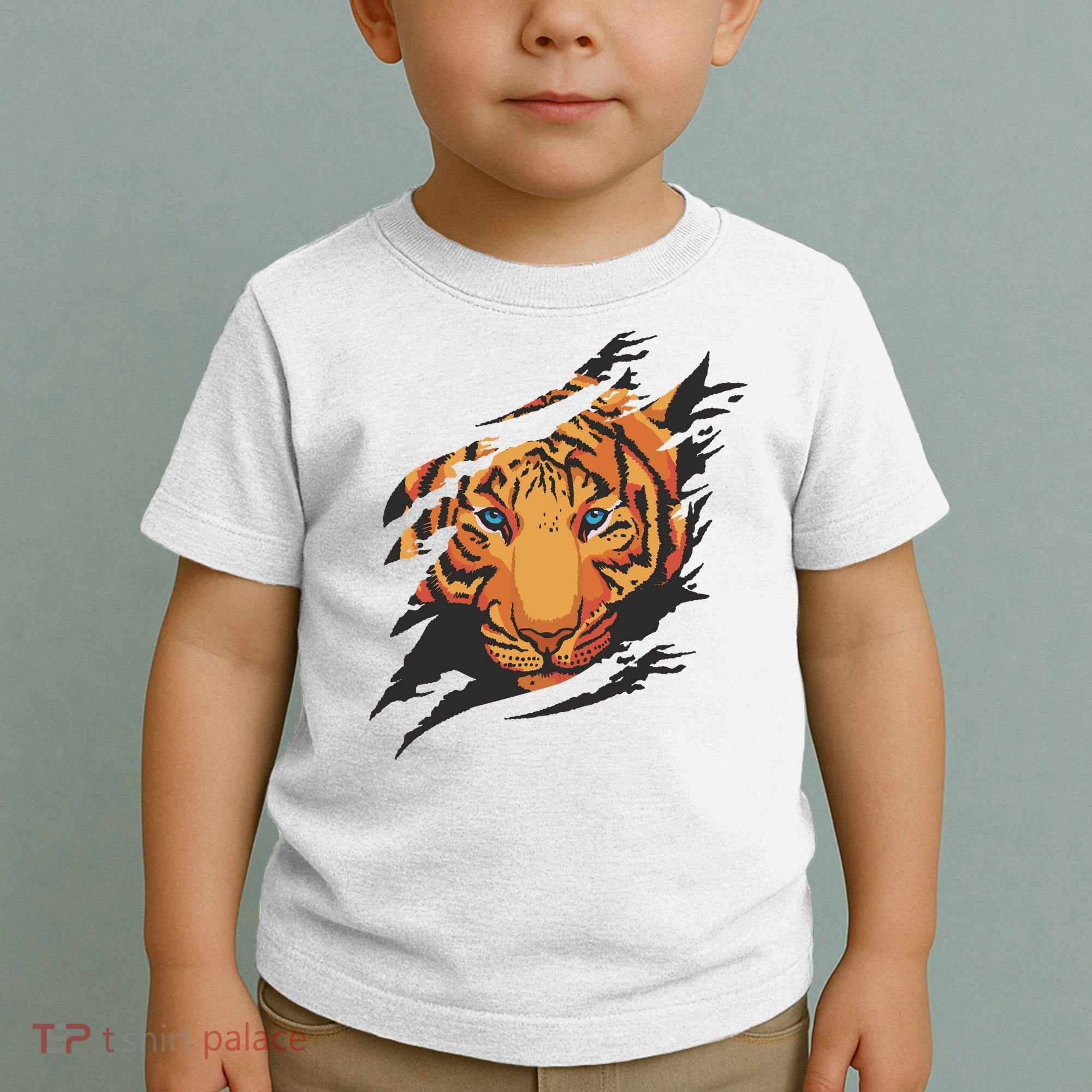 Tiger Wild Animal Ripped Toddler T-Shirt