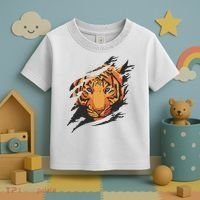 Tiger Wild Animal Ripped Toddler T-Shirt thumb 3