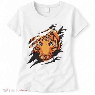 Tiger Wild Animal Ripped Women's T-Shirt