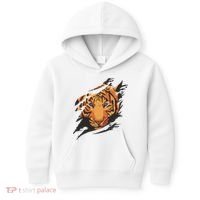 Tiger Wild Animal Ripped Kids Hoodie thumb 0