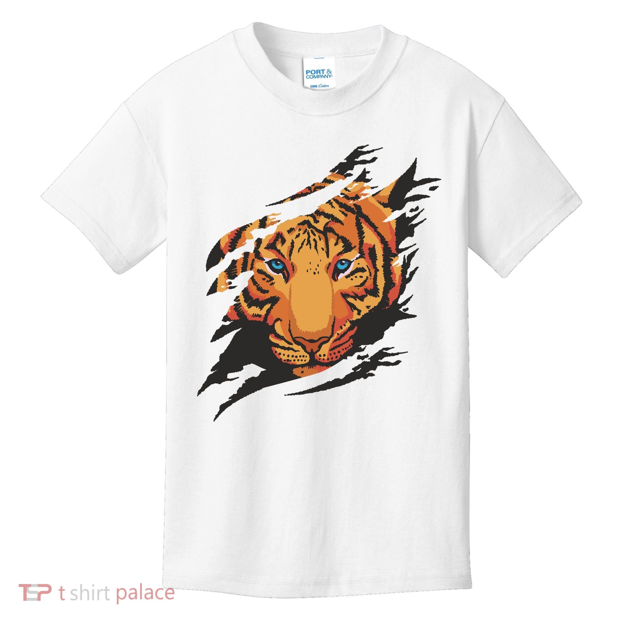 Tiger Wild Animal Ripped Kids T-Shirt