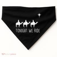 Three Wise and the North Star Tonight We Ride Christmas  USA-Made Doggie Bandana thumb 0