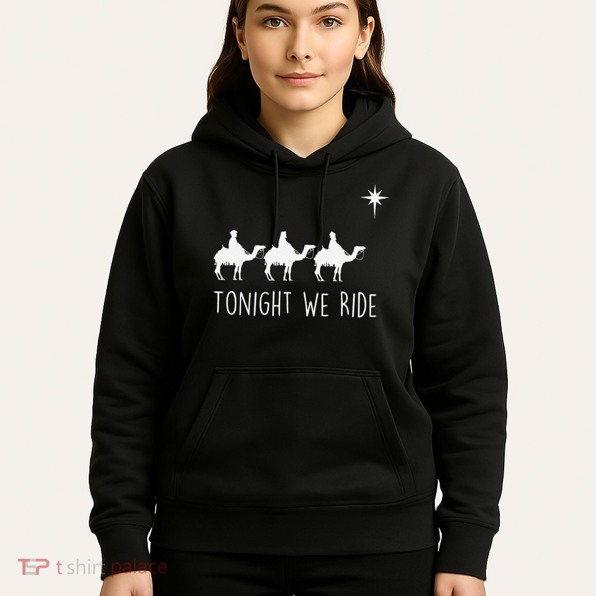 Three Wise and the North Star Tonight We Ride Christmas  Hoodie