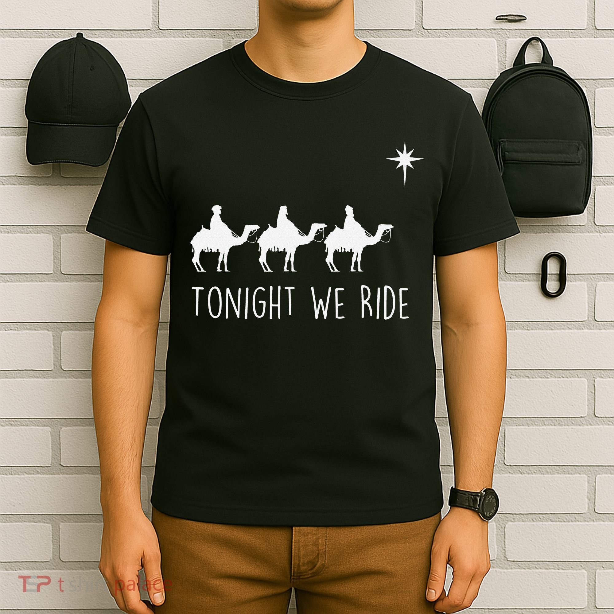 Three Wise and the North Star Tonight We Ride Christmas  T-Shirt