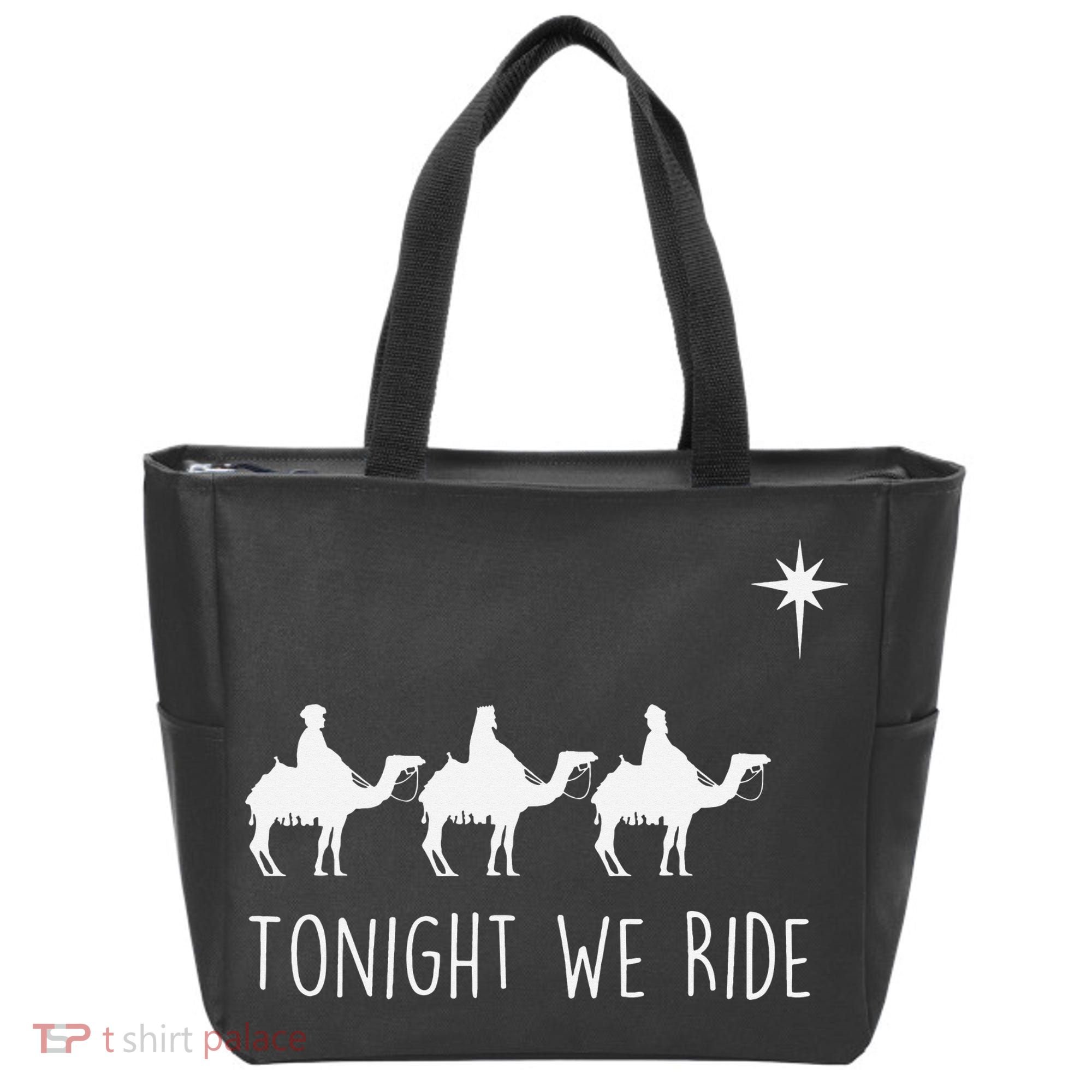 Three Wise and the North Star Tonight We Ride Christmas  Tote Bag