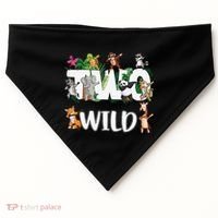 Two Wild Animals Safari 2 Years Jungle 2nd Second Birthday USA-Made Doggie Bandana thumb 0