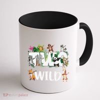 Two Wild Animals Safari 2 Years Jungle 2nd Second Birthday Coffee Mug thumb 1