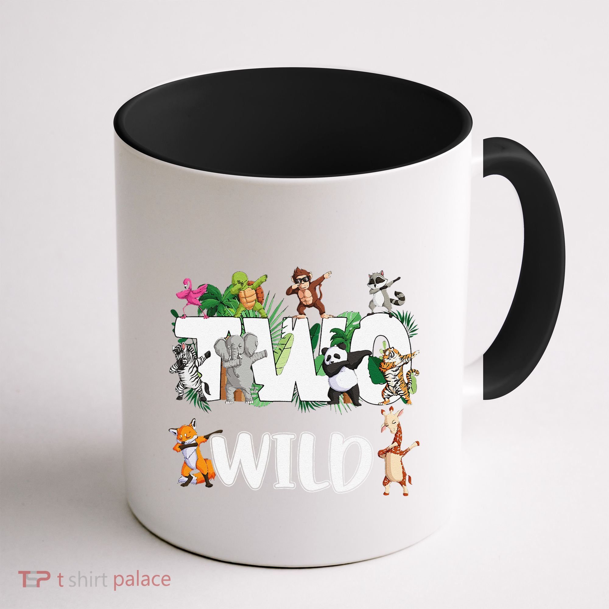 Two Wild Animals Safari 2 Years Jungle 2nd Second Birthday Coffee Mug