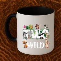 Two Wild Animals Safari 2 Years Jungle 2nd Second Birthday Coffee Mug thumb 2