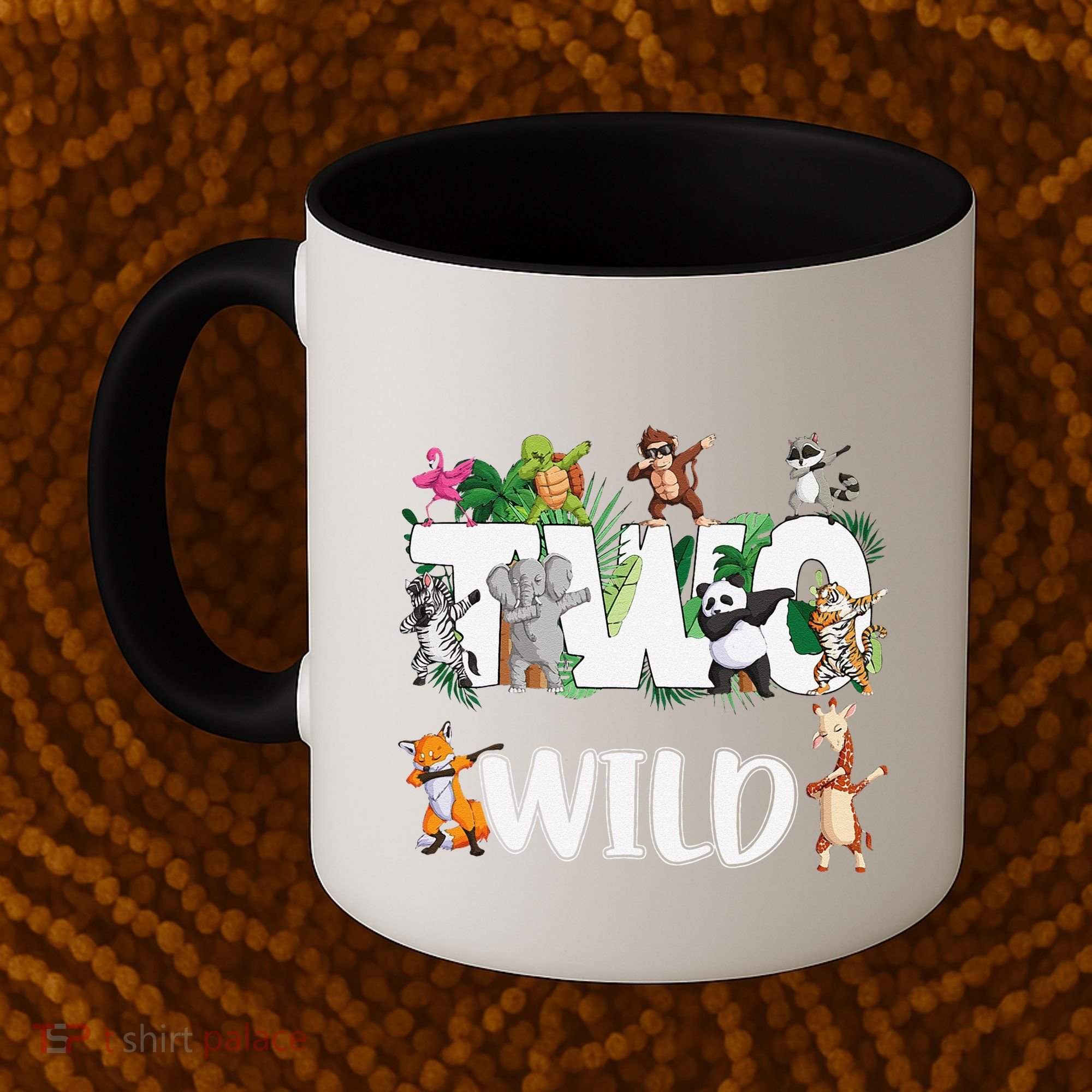 Two Wild Animals Safari 2 Years Jungle 2nd Second Birthday Coffee Mug
