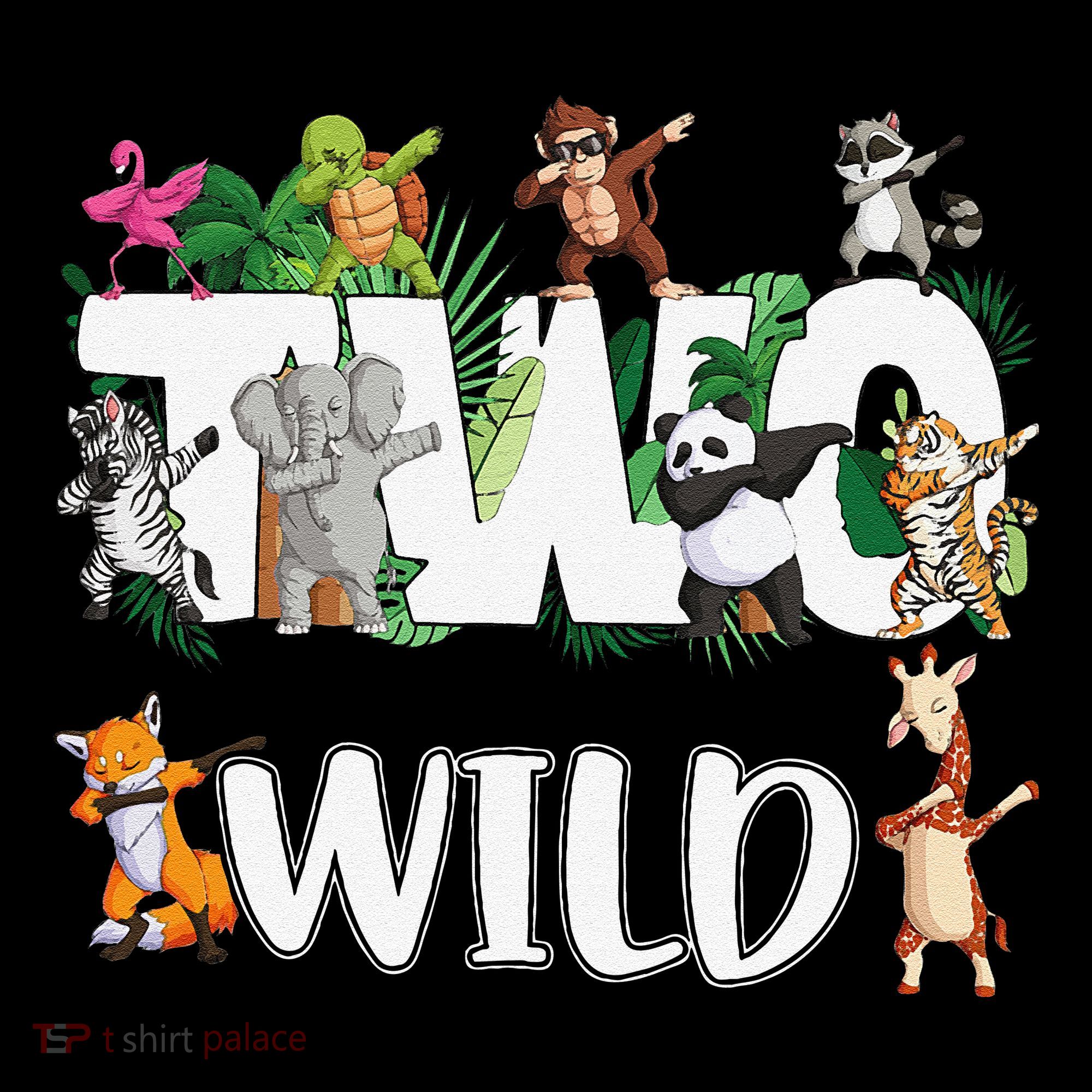 Two Wild Animals Safari 2 Years Jungle 2nd Second Birthday Women's Hoodie