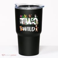Two Wild Animals Safari 2 Years Jungle 2nd Second Birthday Tumbler thumb 0