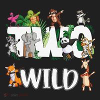 Two Wild Animals Safari 2 Years Jungle 2nd Second Birthday Tumbler thumb 3