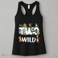 Two Wild Animals Safari 2 Years Jungle 2nd Second Birthday Women's Tank Top thumb 3