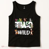 Two Wild Animals Safari 2 Years Jungle 2nd Second Birthday Tank Top thumb 2