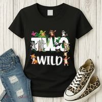 Two Wild Animals Safari 2 Years Jungle 2nd Second Birthday Women's T-Shirt thumb 3